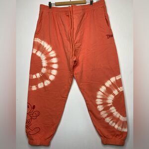 NWT Disneyparks  Disneyland Mickey Orange Tie-Dye Sweatpants Size 2XL Joggers